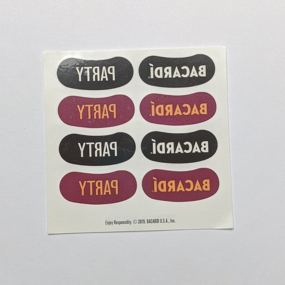 Bacardí Rum "Bacardí Party" Eye Black Temp Tattoos